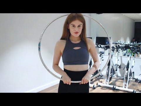 Relaxing ASMR Hula hoop gym session