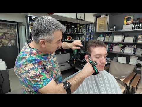 Relax with your ASMR sleep friend Munur Onkan: hair and beard trimming, seat Massage, and Skin Care.