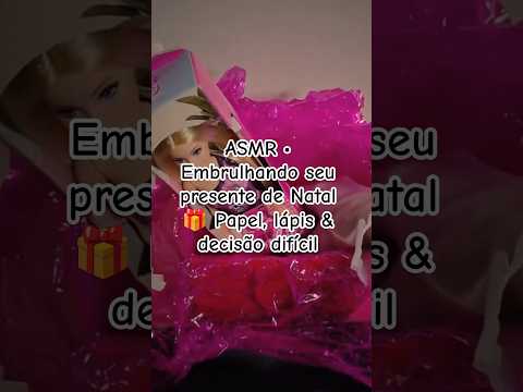 ASMR • Embrulhando seu presente de Natal 🎁 Papel, lápis & decisão difícil #asmr #asmrcaseiro #natal