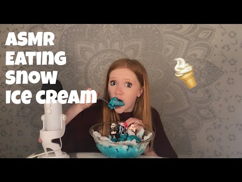 ASMR Making & Eating REAL SNOW Ice Cream
