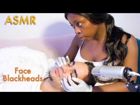ASMR Up-Close Face Black-Heads Removal & Check-Up | Gentle Massage