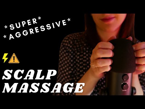 ASMR - FAST and AGGRESSIVE SCALP SCRATCHING MASSAGE | mic scratching with mic cover | No talking