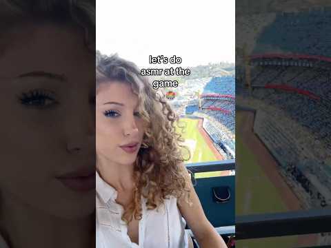 asmr at the dodgers stadium #asmr #publicasmr #loudasmr #chaoticasmr