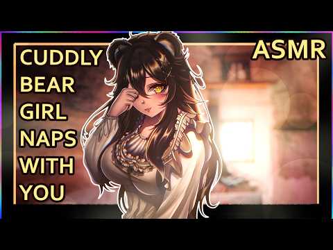 Cuddly Bear Girl Helps you Sleep | ASMR | Personal Attention | [brushing] [ear cleaning] [hearbeats]