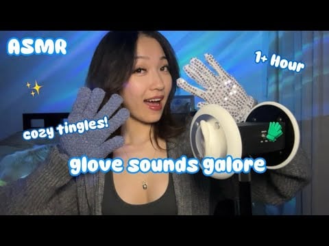 1 Hour+ ASMR Cozy Tingles 💗 3Dio Gloves Sounds, Soft Whispers & Mouth Sounds 