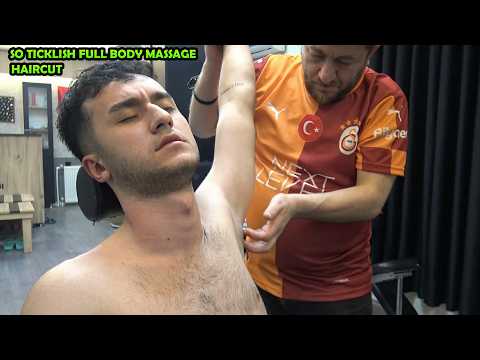 IMPOSSIBLE TO RESIST 💈 SO TICKLE & TINGLES ⚡ HAIRCUT - CRACKS + ASMR Head,Chest,Belly & Body Massage
