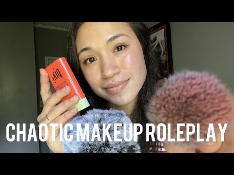 ASMR Chaotic Makeup Roleplay 💄