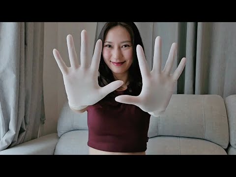 ASMR Latex Gloves XS Size Relax Sounds [ No Talking ] 🤍💋 - RAINIE ASMR