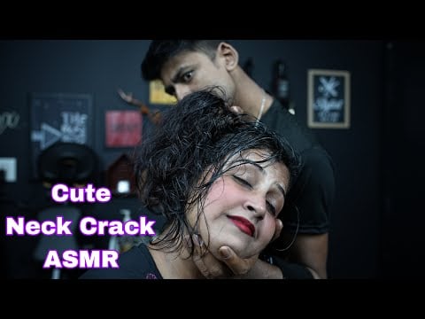 She Recived A Super Neck Cracking Head Massage | ASMR Female Ear Massage And Neck Massage