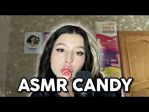 ASMR licking candy cane 🍭