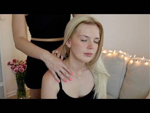 ASMR | Relaxing Hair Play, Face Tracing, Brushing, Scratching with Izzy (Whisper, Real Person ASMR)