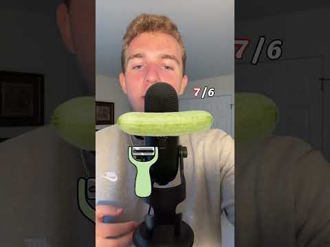 Asmr peel the cucumber