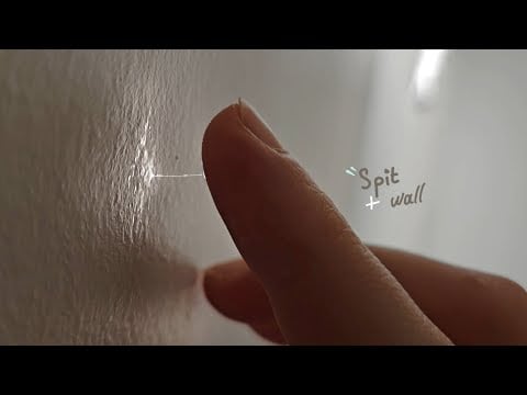 ASMR: SPIT 💧 WALL #asmr • no talking •