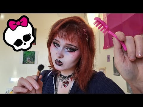 ASMR Monster High Ghoul Does Your Makeup🦇🖤 (personal attention, roleplay)