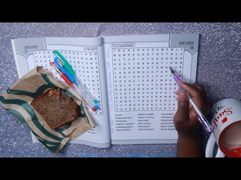 Alice In Wonderland Word Search ASMR Banana Nut Bread