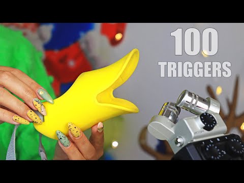 ASMR 100 TRIGGERS in 8 minutes for SLEEP & TINGLES | АСМР 100 ТРИГГЕРОВ для МУРАШЕК