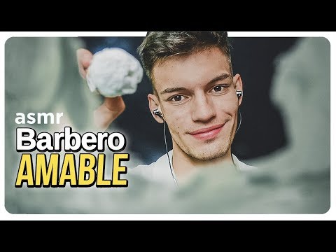 ASMR - Soy tu BARBERO AMABLE | Sonidos con Espuma y Algodón - ASMR Español - Mol ASMR