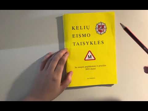 ASMR reading Lithuanian road traffic rules 📚 I ASMR lietuviškai KET teorija I clicky whispering
