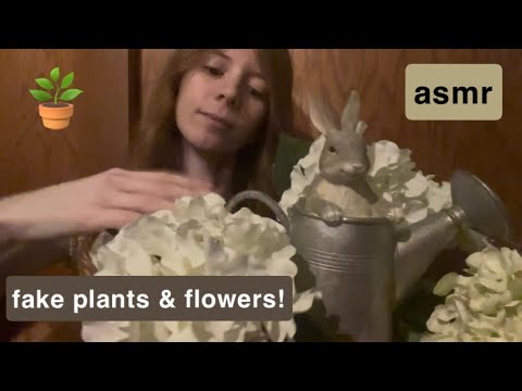 asmr fake plants & flowers! (lofi) 🌼