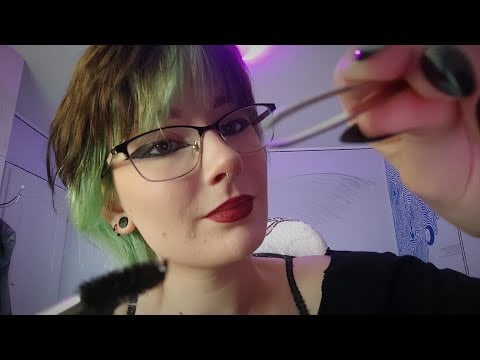 ASMR plucking your eyebrows