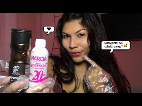 ASMR AMIGA MALVADA PINTANDO SEU CABELO | Roleplay 