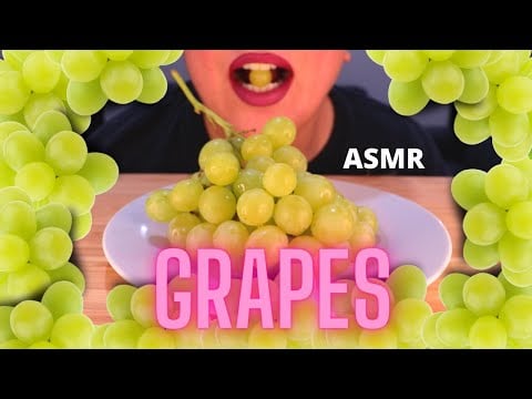ASMR EATING CRUNCHY GREEN GRAPES MUKBANG (NO TALKING) EATING SOUNDS
