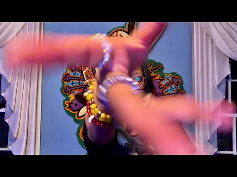 ASMR lofi ear-to-ear hand sounds, finger flutters, plucking with bracelets + rings