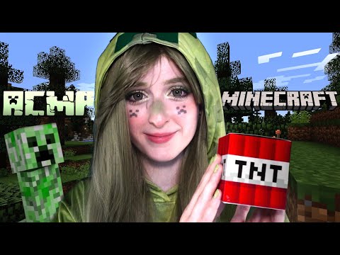 АСМР Влюблённая Крипер-гёрл хочет тебя потрогать | Ролевая игра Minecraft | Creeper-girl touches you