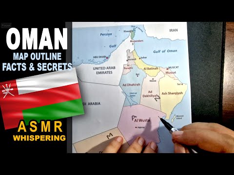 ASMR - Outline map of OMAN and its governorates | Facts and Secrets | ASMR whispered facts geography
