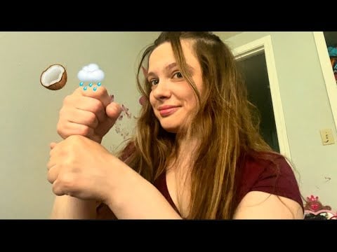 ASMR Test… Coconut rain 🥥 🌧️ 