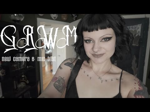 ASMR | GRWM While I Test Out My New Camera & Mic 🎙️🖤 whispering, doing my makeup, tapping, etc.