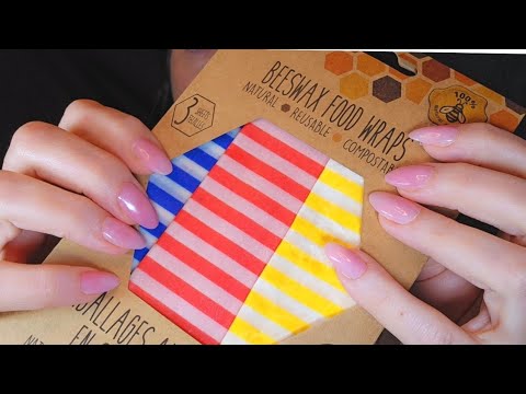 ASMR Scratching and Tapping on Beeswax Wraps | No Talking After Intro