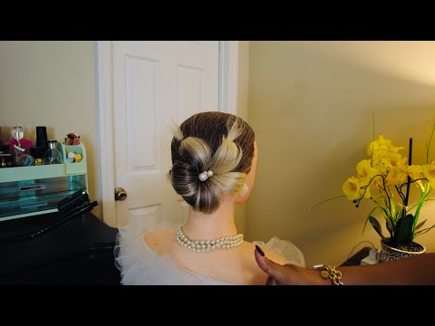 ASMR Romantic wedding flower hairstyle idea, hairstyling, perfectionist finishing Touch, No talking 