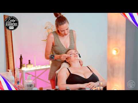 ASMR Barber Face Massage by Sandra to Liza (Eliz_Gry)