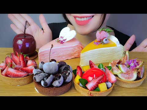 ASMR BÁNH KEM TRÁI CÂY( FRUITS CAKE, CREPES CAKE , TARTE CAKE , FRUITS SHAPED CAKE) | LINH-ASMR