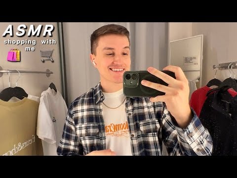 ASMR In Public | Shopping with Me (try-on haul + fabric scratching)🛍️💤 