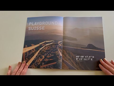 ASMR Magazine Flipping 🚴‍♀️Swiss-style🇨🇭💛💖