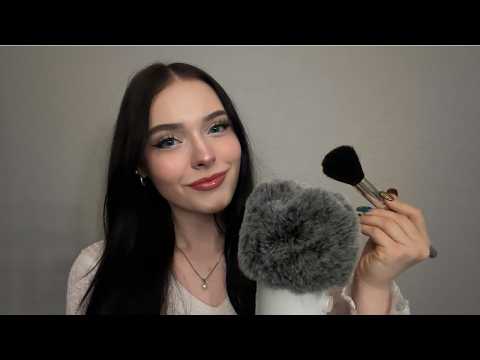 ASMR | Fluffy Mic Scratching, Brushing, & Blowing