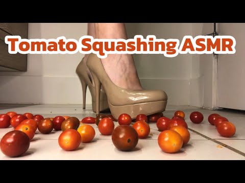 Crushing Tomatoes ASMR — Nude Heels — Salsa Prep