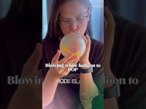 Blowing White Balloon to POP #blowing #pop #balloon #white #asmr