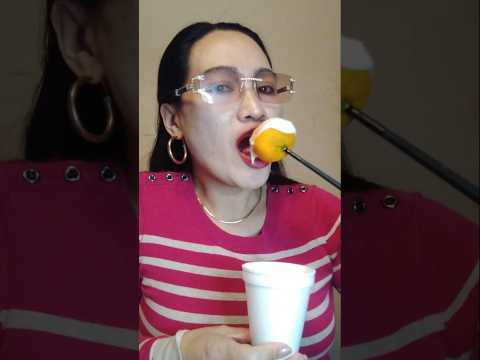 ONE TIME BITE TANGERINE #food #everyone #shortsfeed #mukbang #challenge #tangerine #onebite