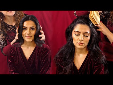 ASMR ♥ Relaxing Scalp Massage & Hair Brushing Tingles ⚡ with Courtney & Corrina