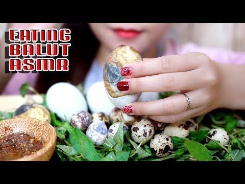 ASMR Balut (Duck Embryo and quail Embryo) EXOTIC FOOD EATING SOUNDS | LINH-ASMR