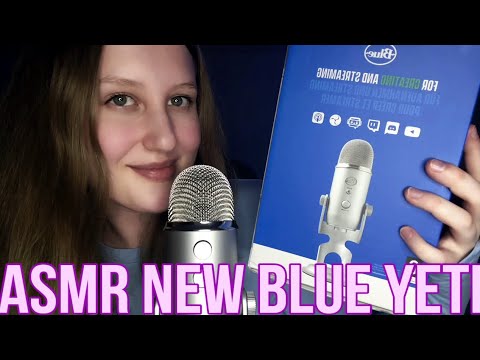 АСМР💙новый микрофон Blue Yeti🩶 *распаковка, обзор, тест* || ASMR Blue Yeti mic unpacking / test 🌊