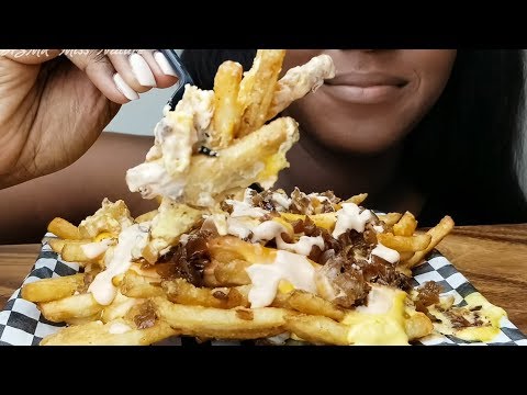 ASMR Eating: Mc Donald's In-N-Out ANIMAL STYLE FRIES *VEGAN* No Talking [Domies]