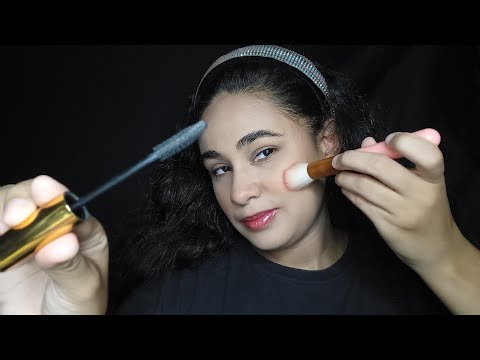 ASMR me MAQUIANDO até você DORMIR😴 "caseiro"