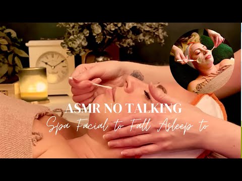 ASMR Spa Facial for Relaxation and Sleep | Soft Spoken Video with Facial Roller and Scalp Massage..