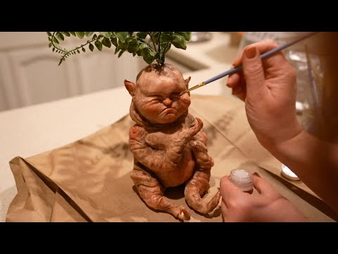 ASMR Sculpting a Mandrake (soft spoken/whisper)