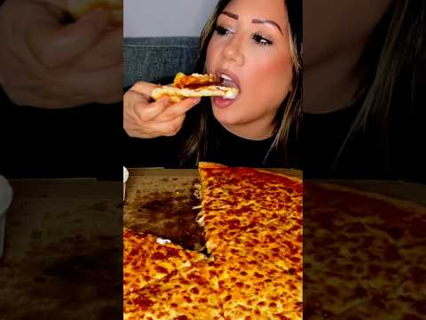 Massive cheese pizza #asmr #pizza #cheese #foodie #mukbang #shorts