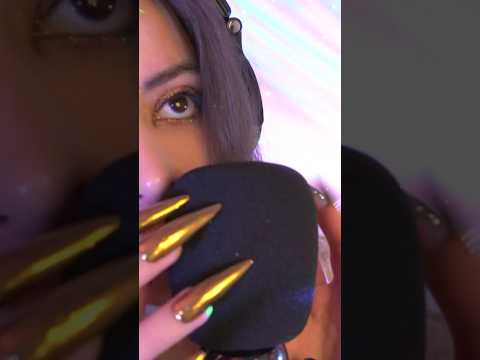 ASMR ✨ Soft Whispers & Foam Mic Scratching | Gold Nail Taps for Tingles